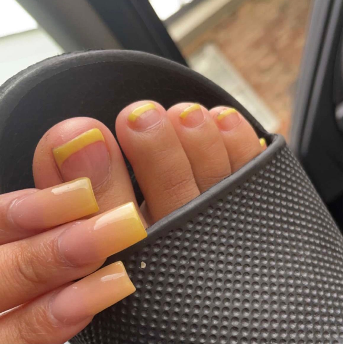 Floor to Toe Nude Nails with Pedicure