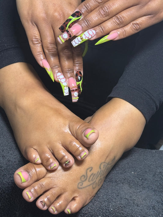 Acrylic Full Set and Pedicure Bundle